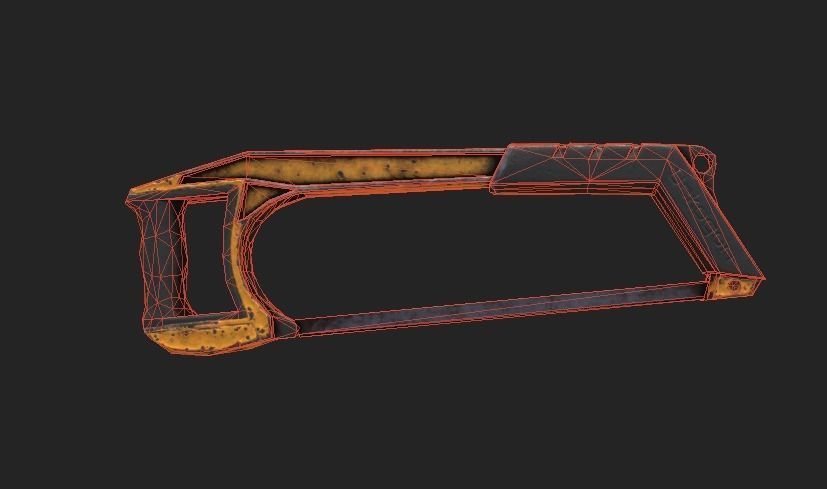 Saw PBR 4K GameReady Low-poly 3D model_5