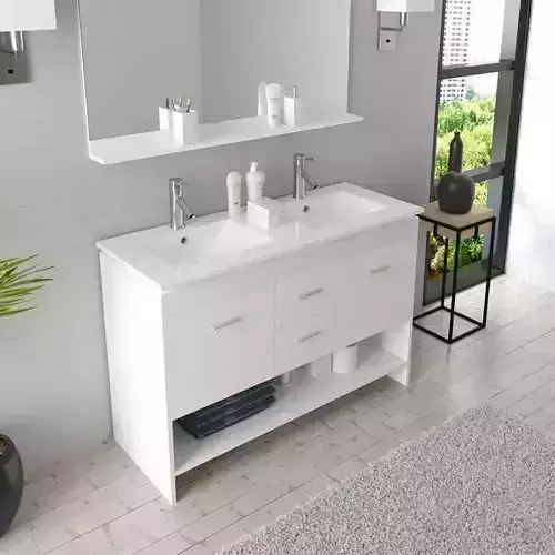Frausto Double Bathroom Vanity Ceramic Vanity Top 3D model