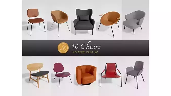 Modern Chairs and Armchairs Pack 3D model