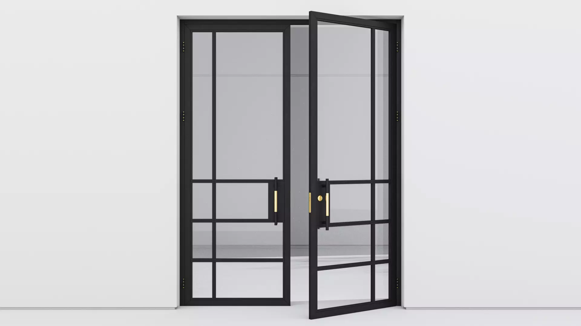 Aluminium door 220 3D model_0