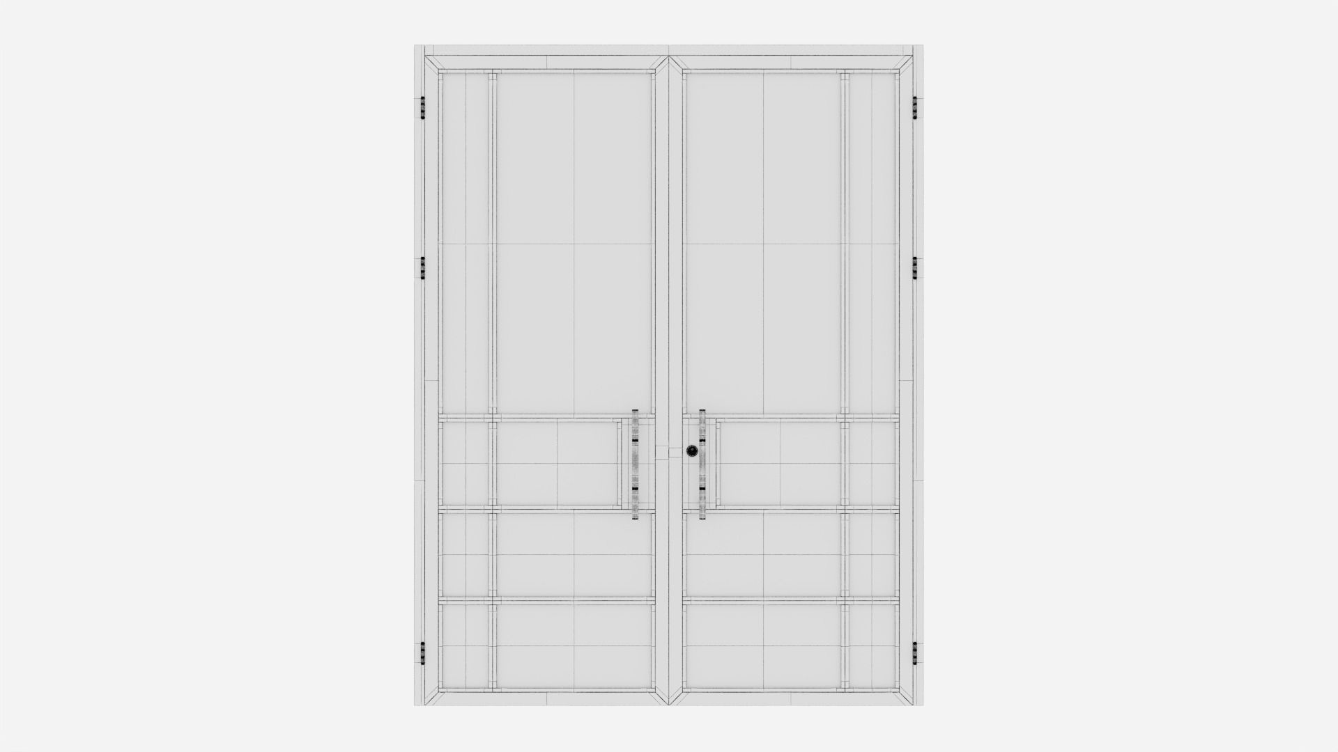Aluminium door 220 3D model_5