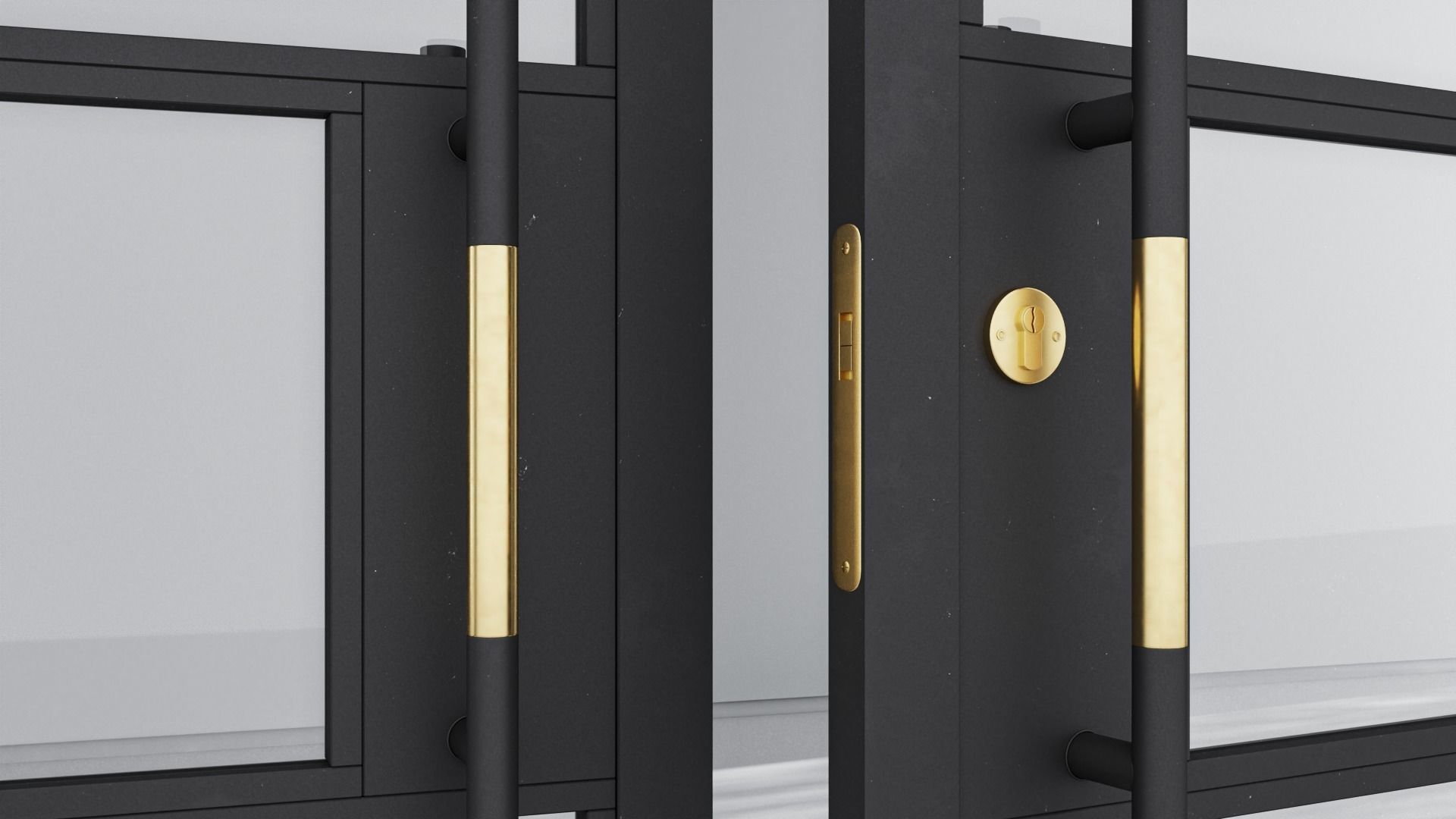 Aluminium door 220 3D model_4