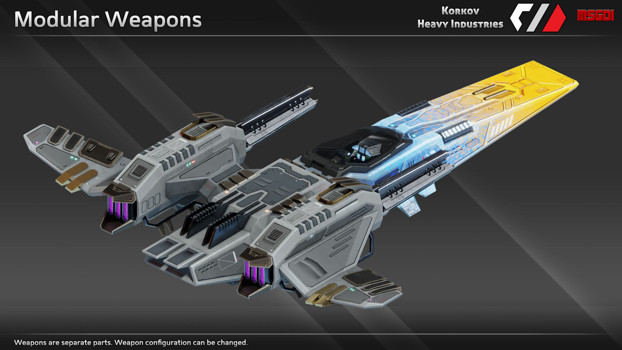 Spaceship Drake Class Fighter Low-poly 3D model_6