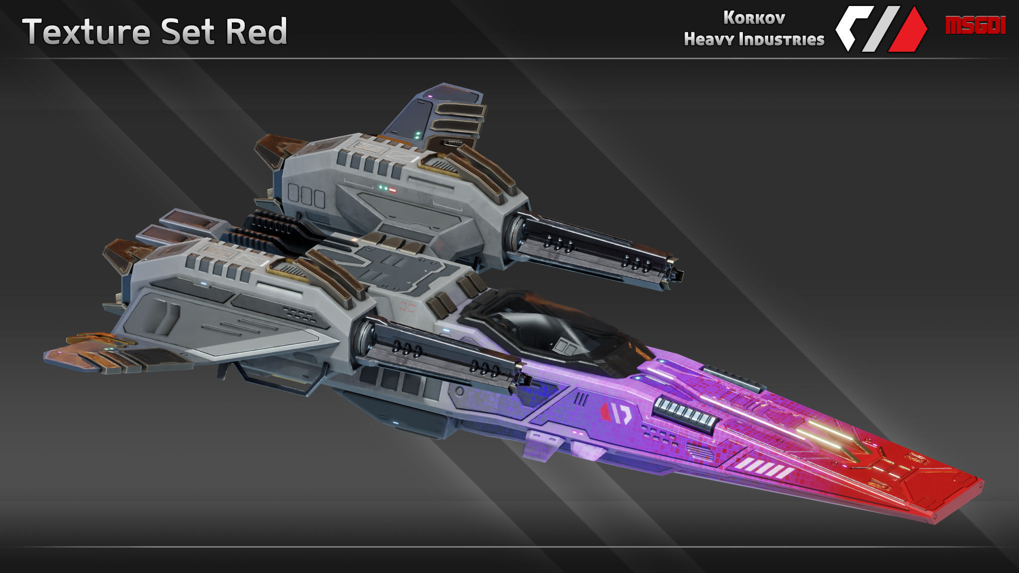 Spaceship Drake Class Fighter Low-poly 3D model_10