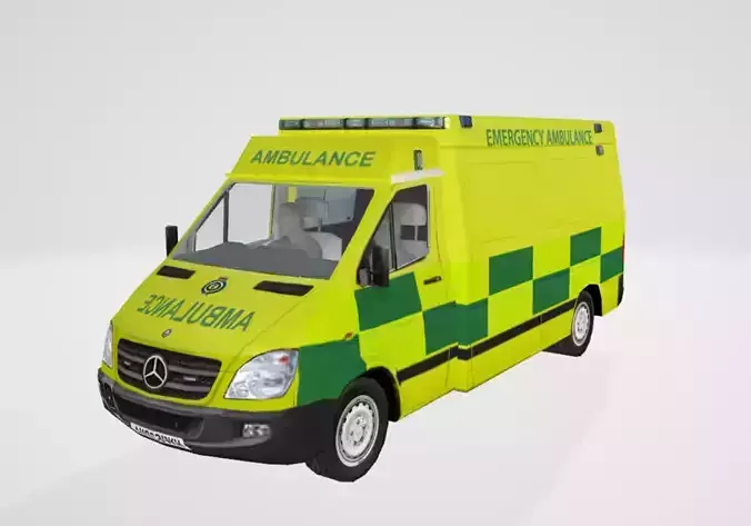 Low Poly UK Ambulance