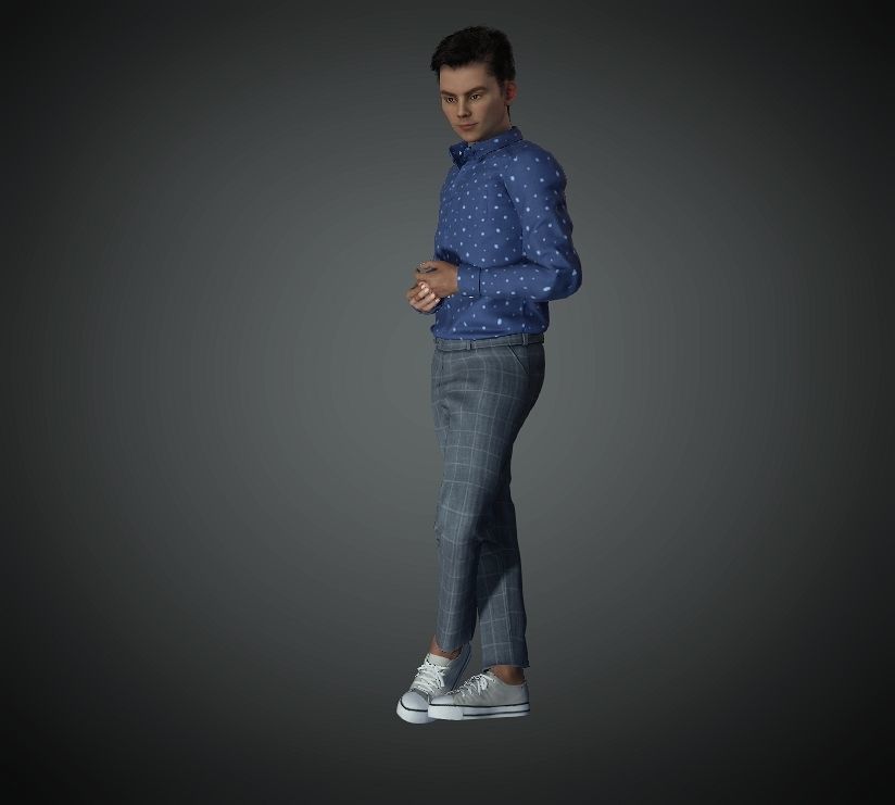 Asian Big Boy Rigged 3D Model 3D model_3