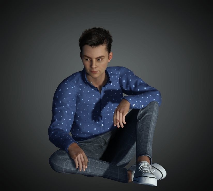 Asian Big Boy Rigged 3D Model 3D model_5