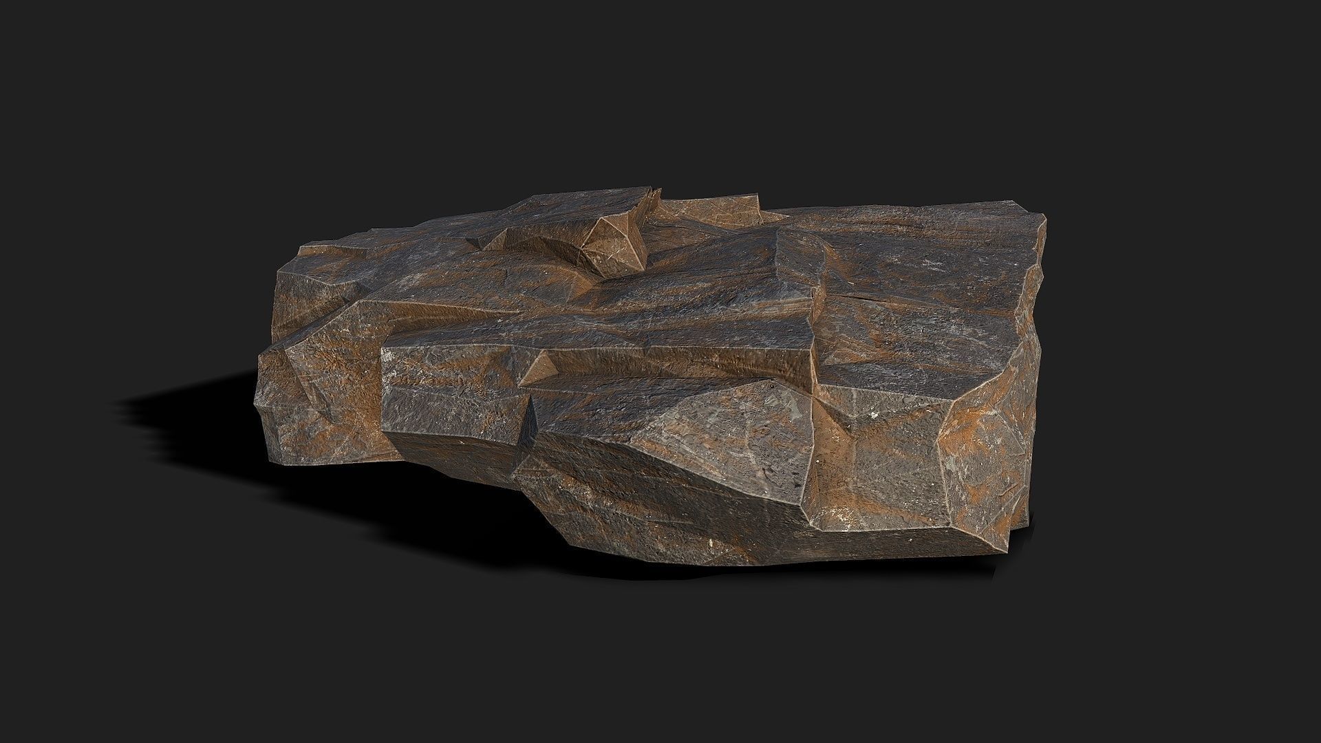 Mountain Rocks - 3D Models PBR Pack 04 Low-poly 3D model_17