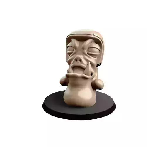 Vermogre figurine of man in helmet