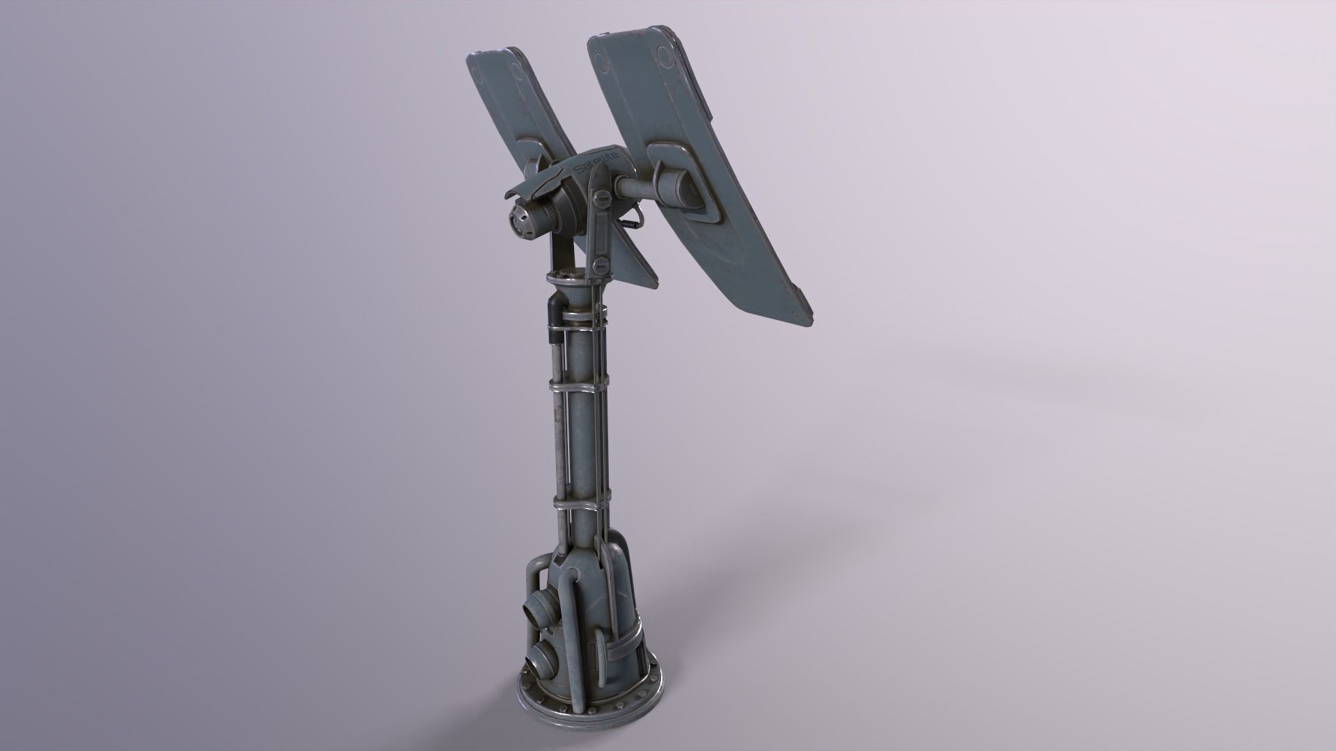 Sci fi prop Satellite Antenna Low-poly 3D model_4