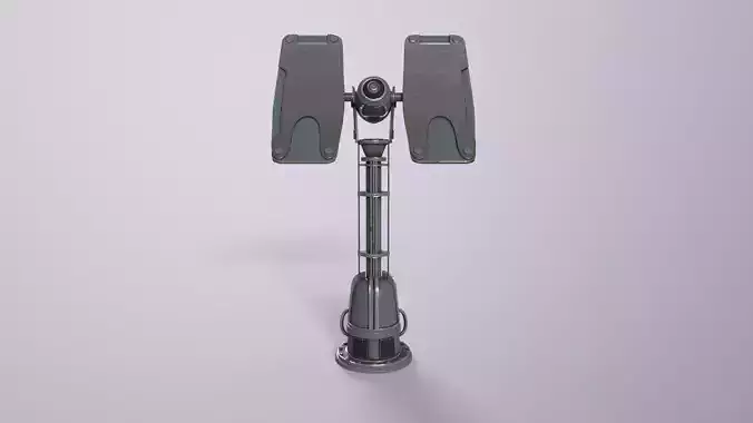 Sci fi prop Satellite Antenna Low-poly 3D model Sci fi prop Satellite Antenna Low-poly 3D model