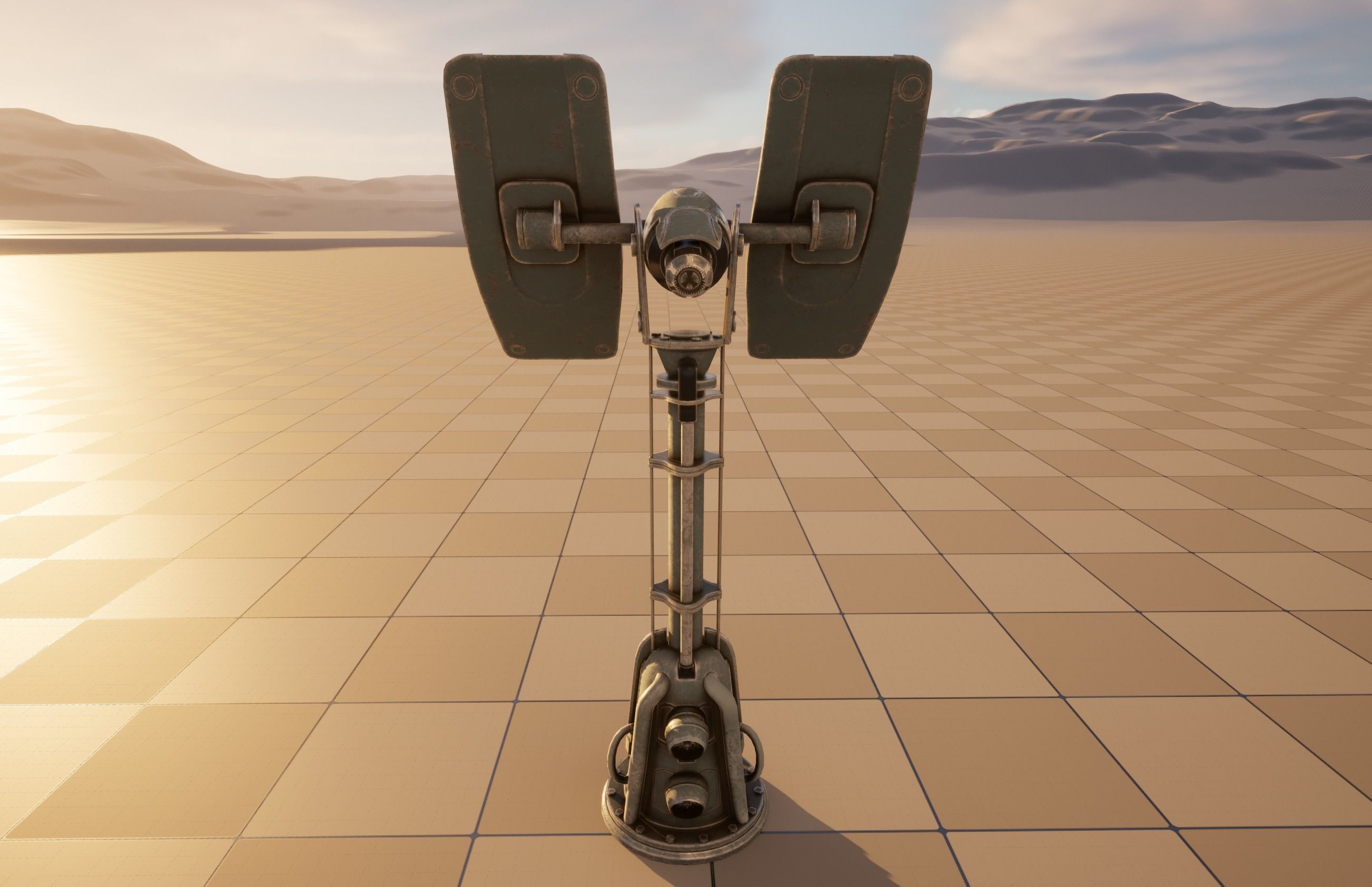 Sci fi prop Satellite Antenna Low-poly 3D model_9