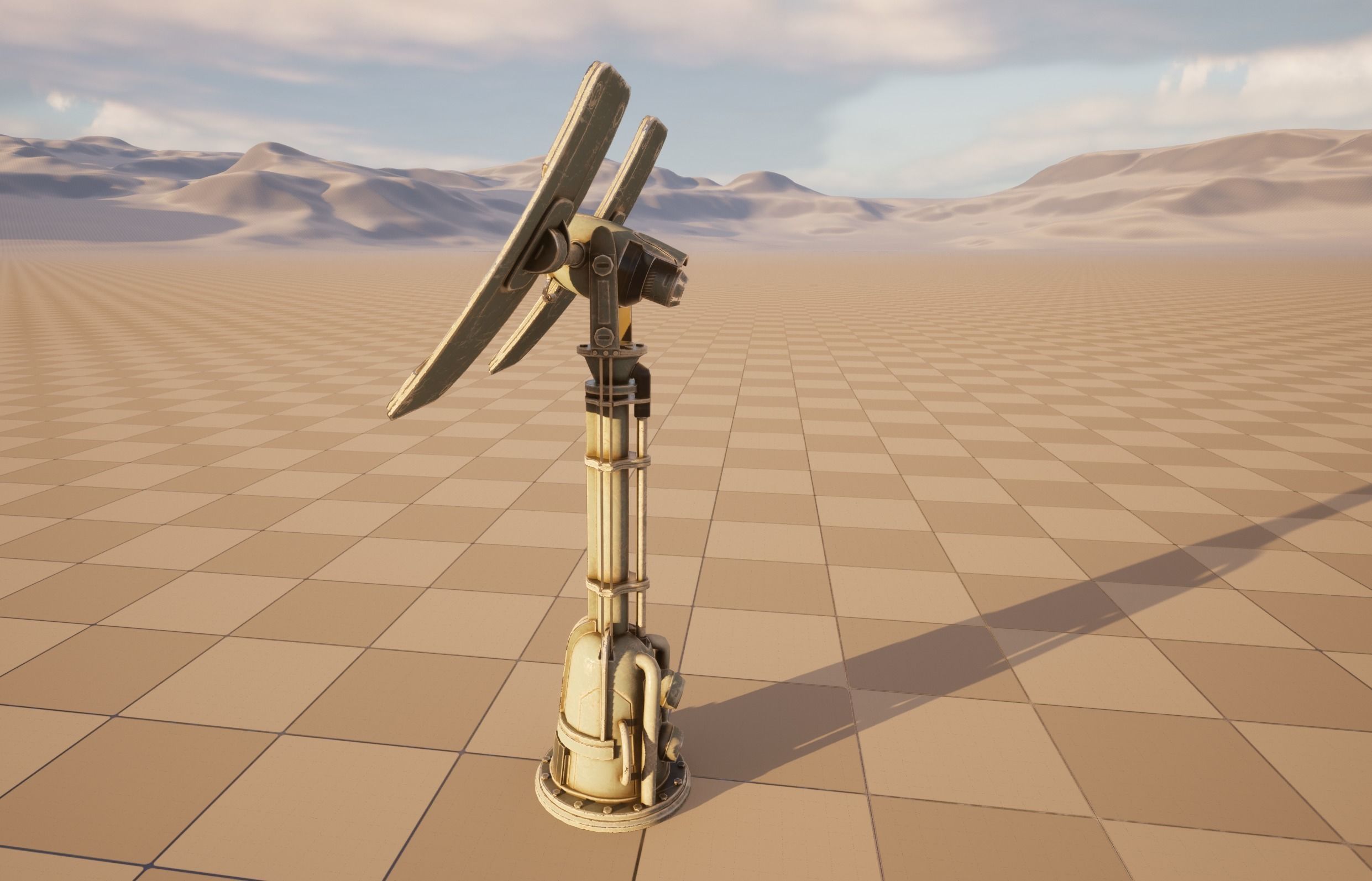 Sci fi prop Satellite Antenna Low-poly 3D model_8