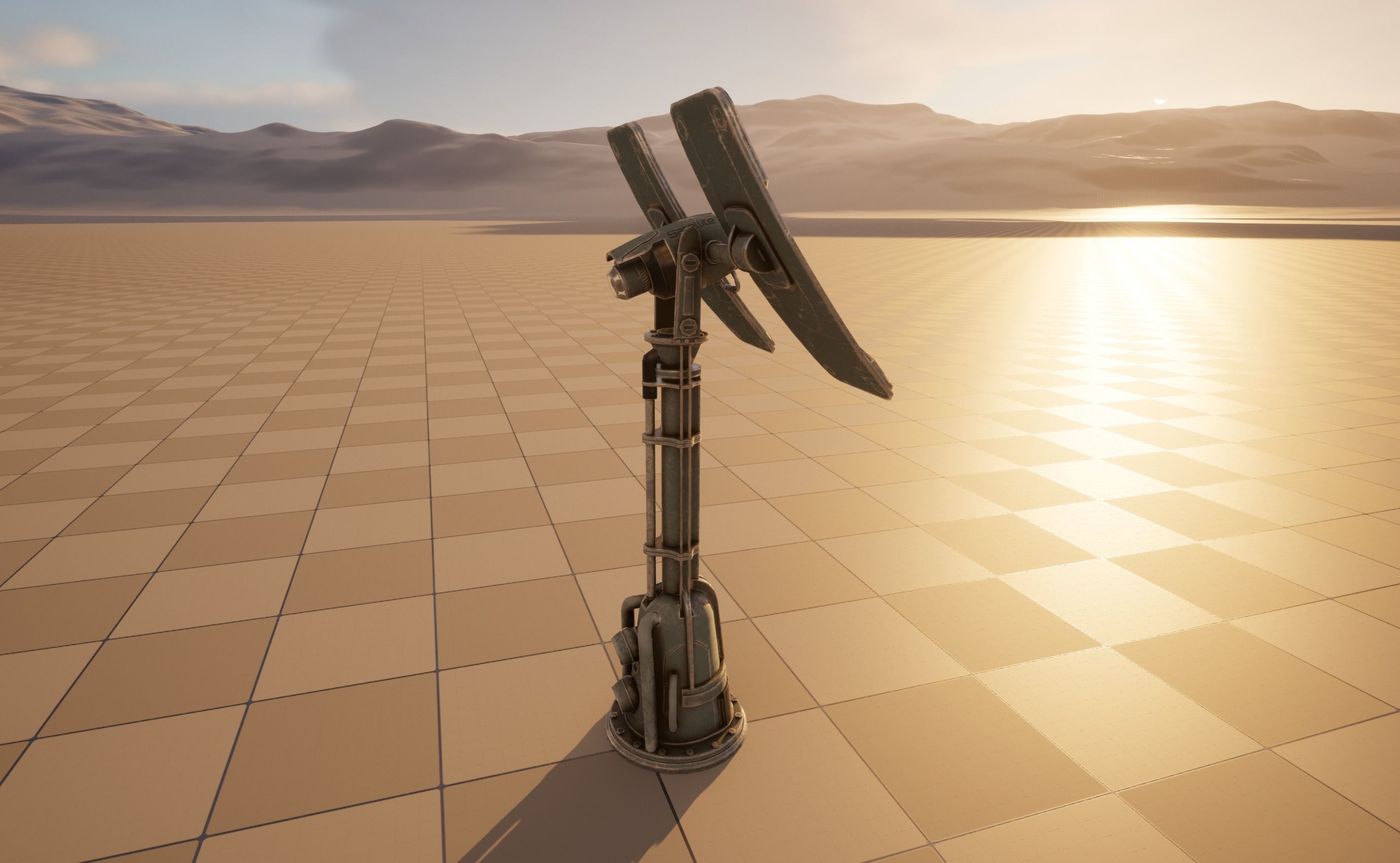 Sci fi prop Satellite Antenna Low-poly 3D model_10