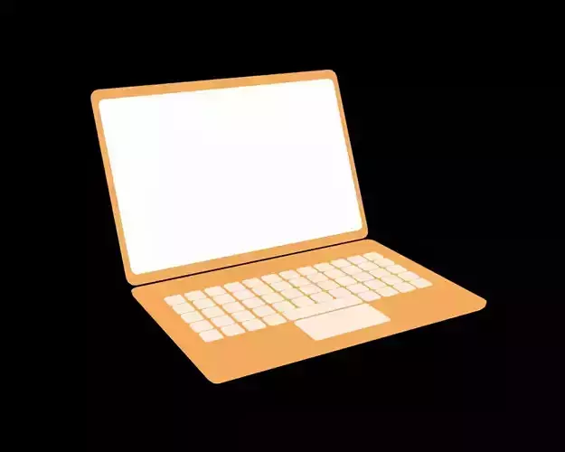 laptop flat design low poly