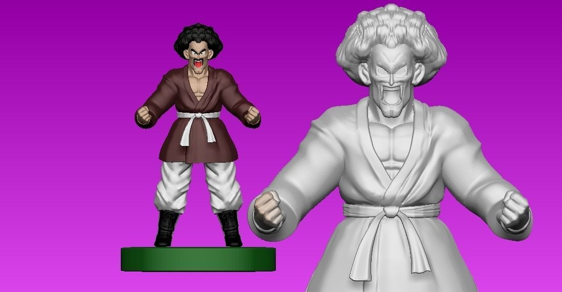 Mr satan - Dragon ball - 3d model  3D print model_3