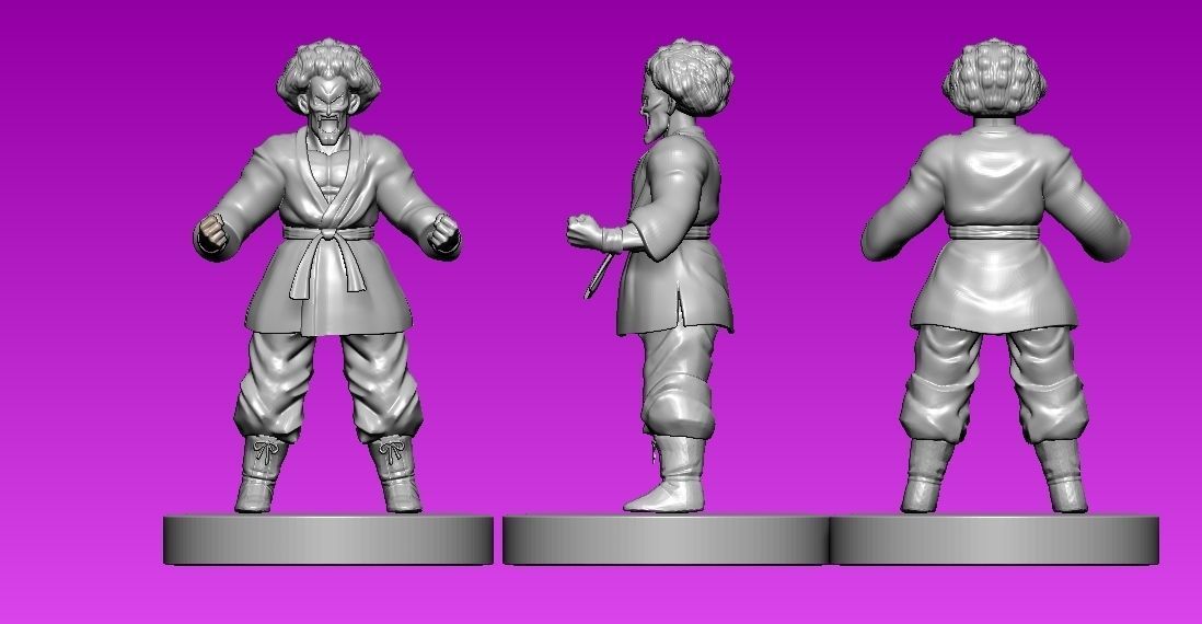 Mr satan - Dragon ball - 3d model  3D print model_2