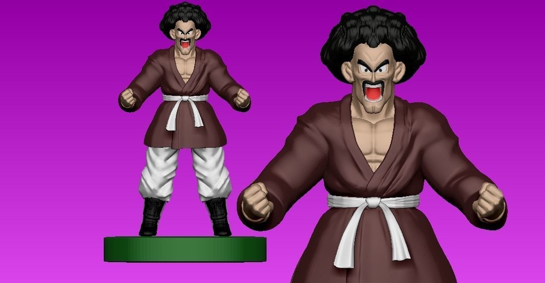 Mr satan - Dragon ball - 3d model  3D print model_1