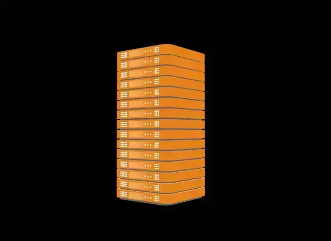 Server flat design lowpoly motion design