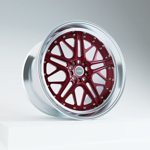 ESR LP12 Sport Car Wheel 3D Model - High Poly Alloy Rim 3D model