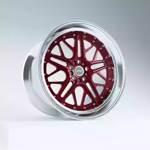 ESR LP12 Sport Car Wheel 3D Model - High Poly Alloy Rim