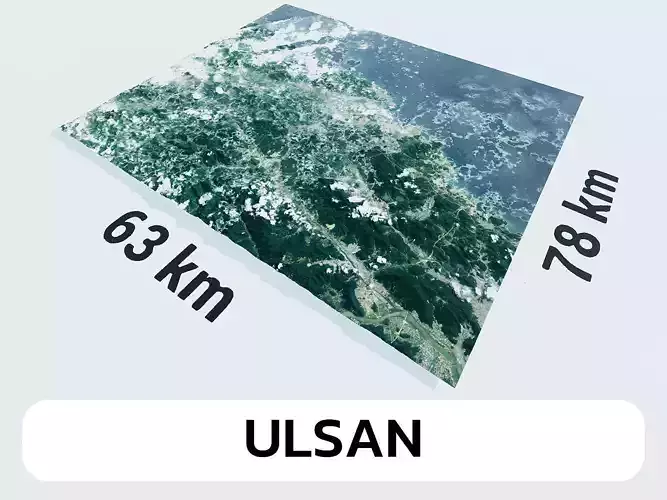 Ulsan South Korea City Landscape 3D Model 3D model