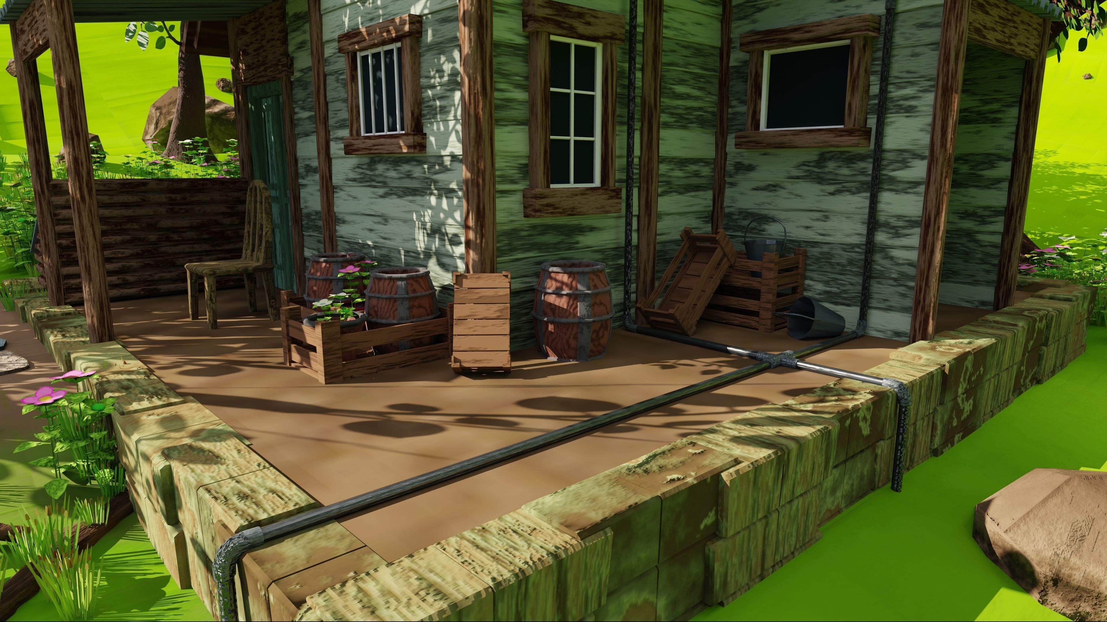 House In Forest 3D model_7