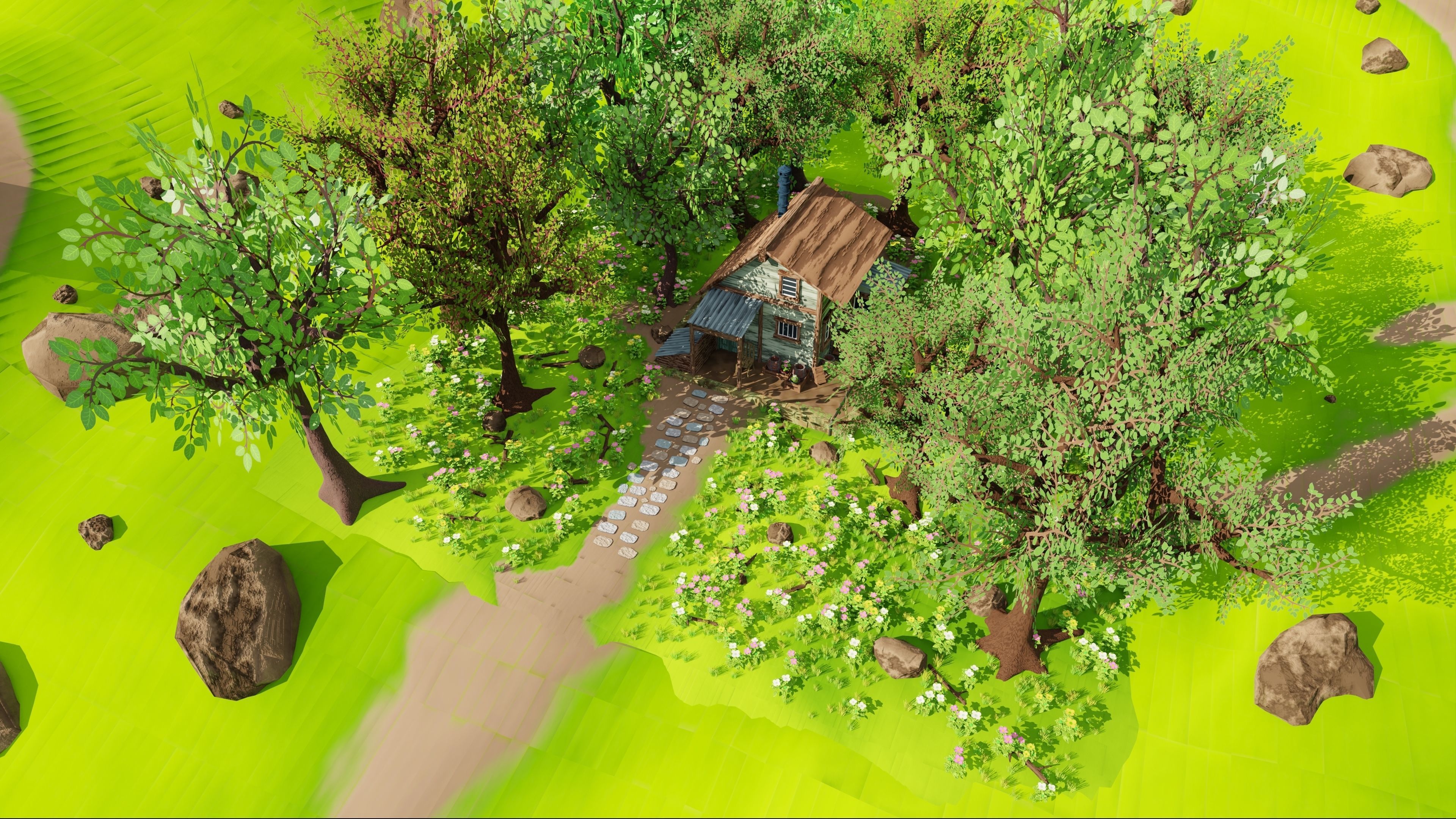 House In Forest 3D model_14