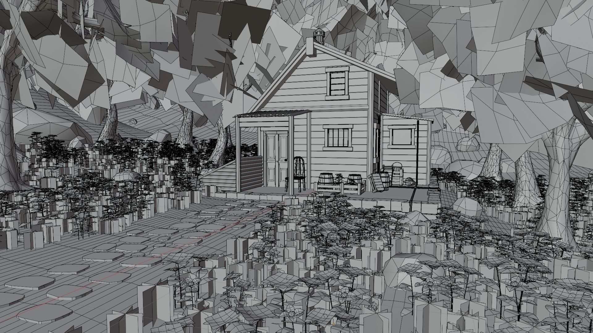 House In Forest 3D model_22