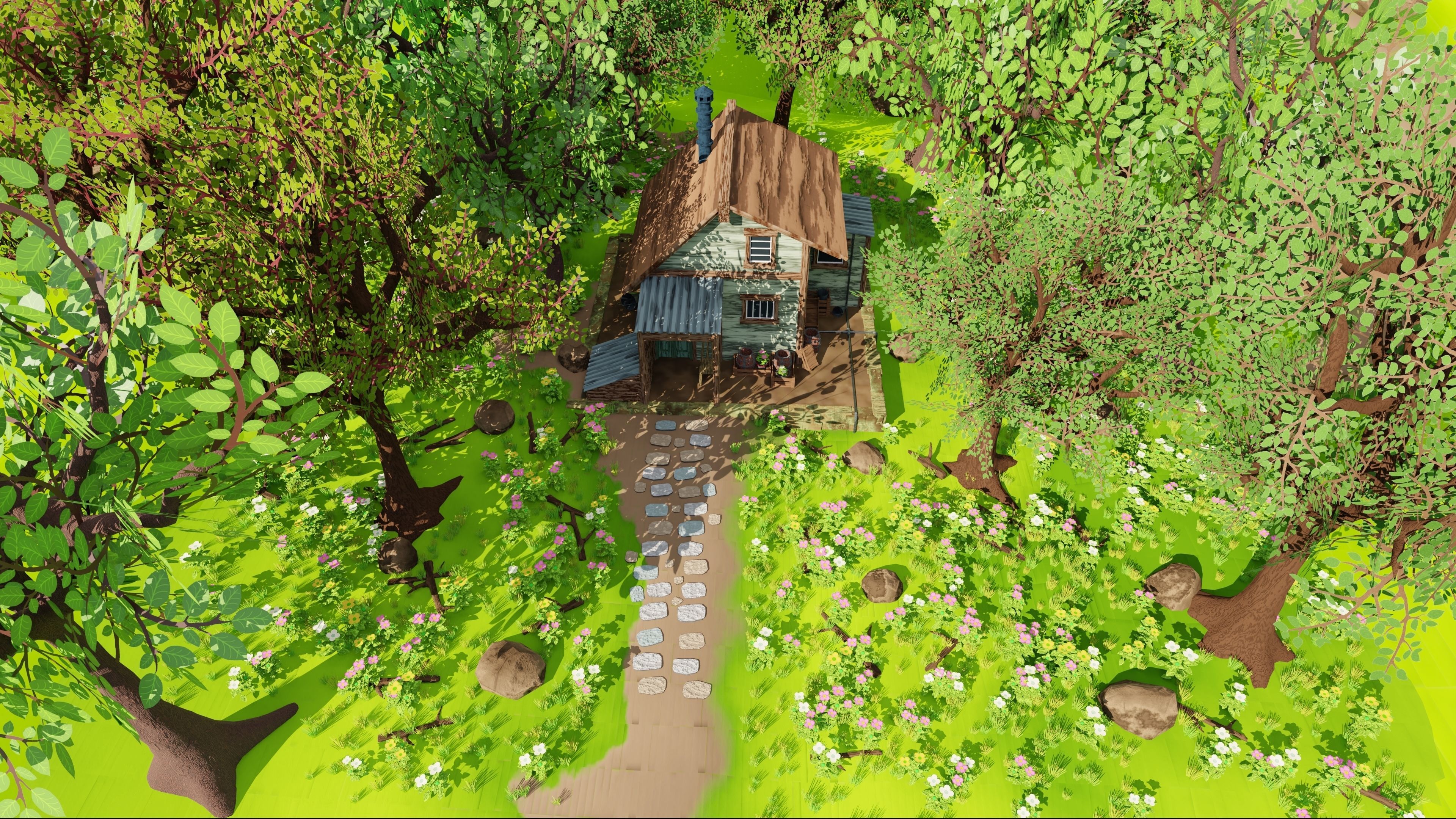 House In Forest 3D model_13