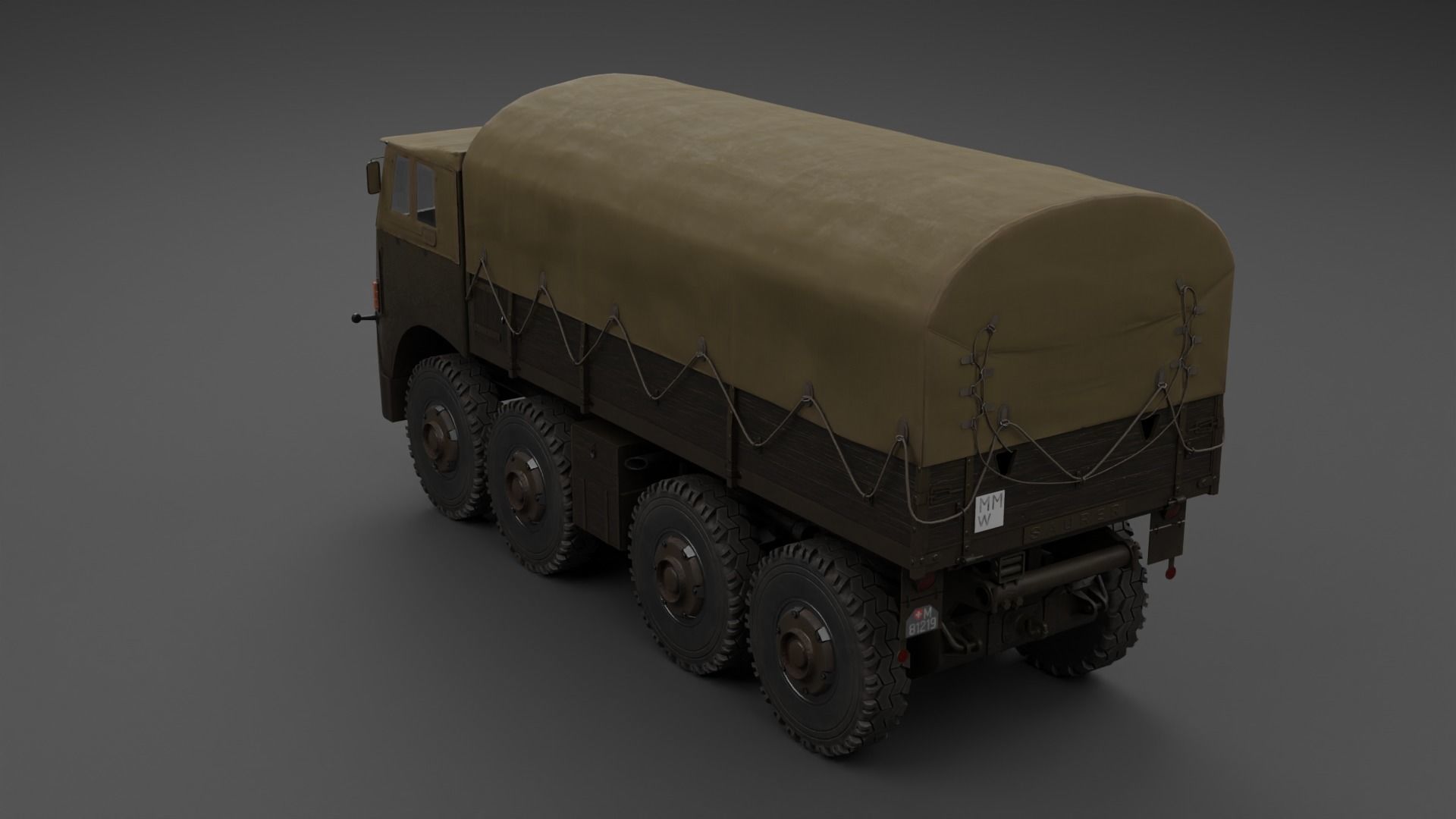 Saurer M8 8x8 Low-poly 3D model_29