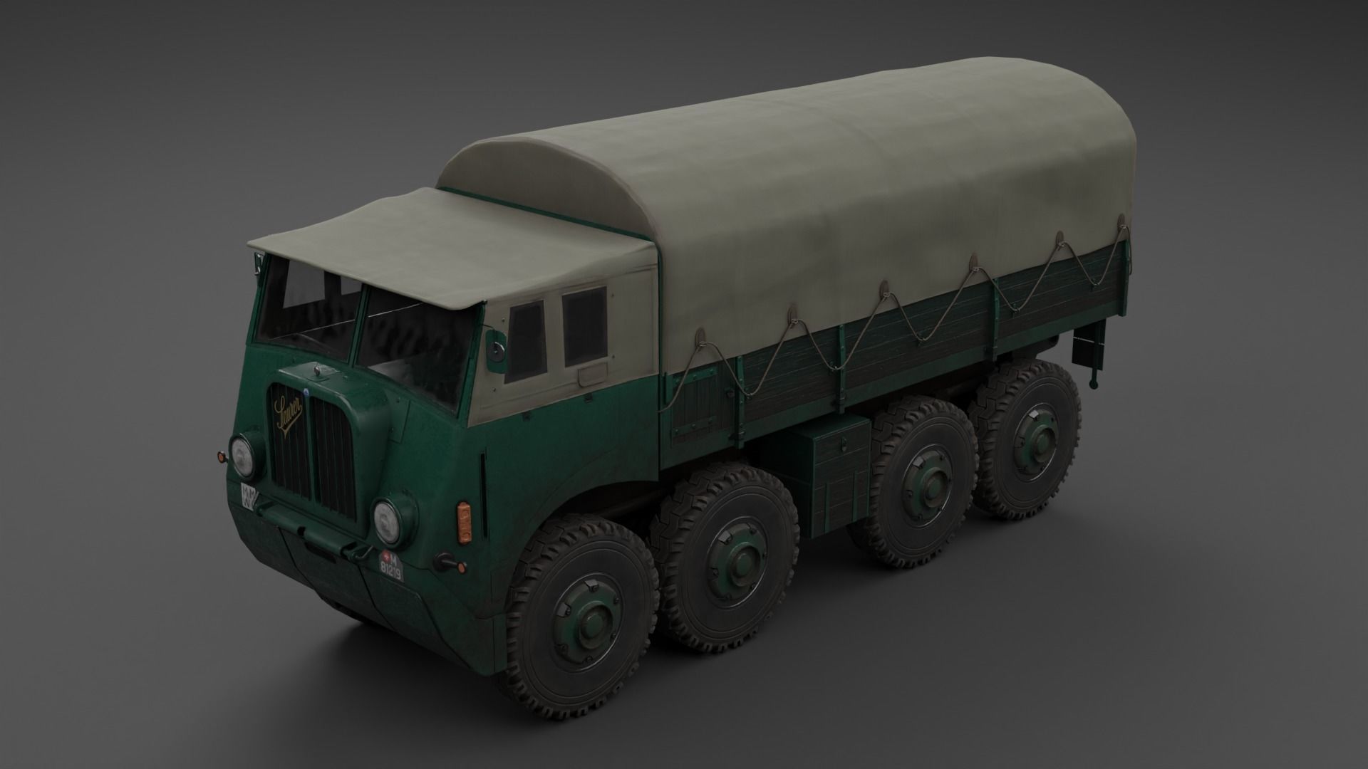 Saurer M8 8x8 Low-poly 3D model_2