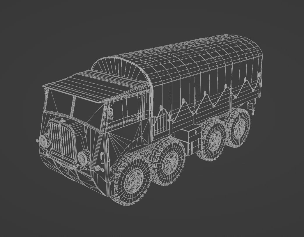 Saurer M8 8x8 Low-poly 3D model_10