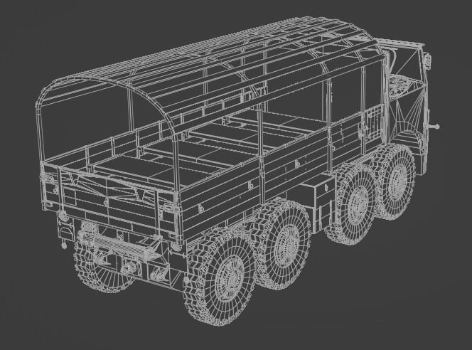 Saurer M8 8x8 Low-poly 3D model_15