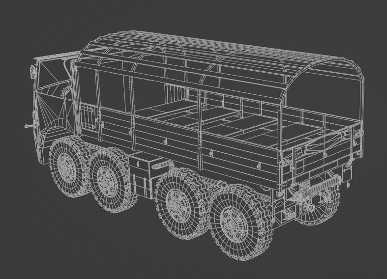 Saurer M8 8x8 Low-poly 3D model_14