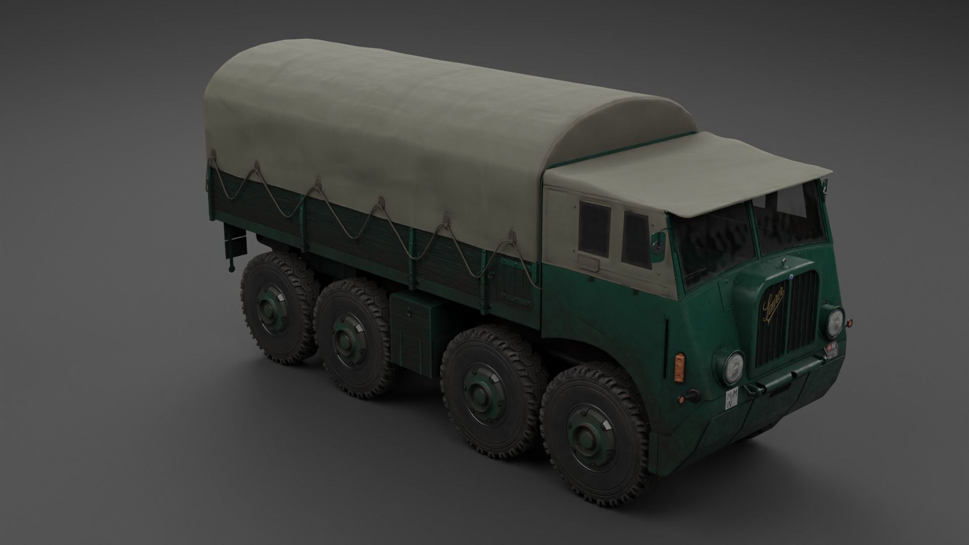 Saurer M8 8x8 Low-poly 3D model_3
