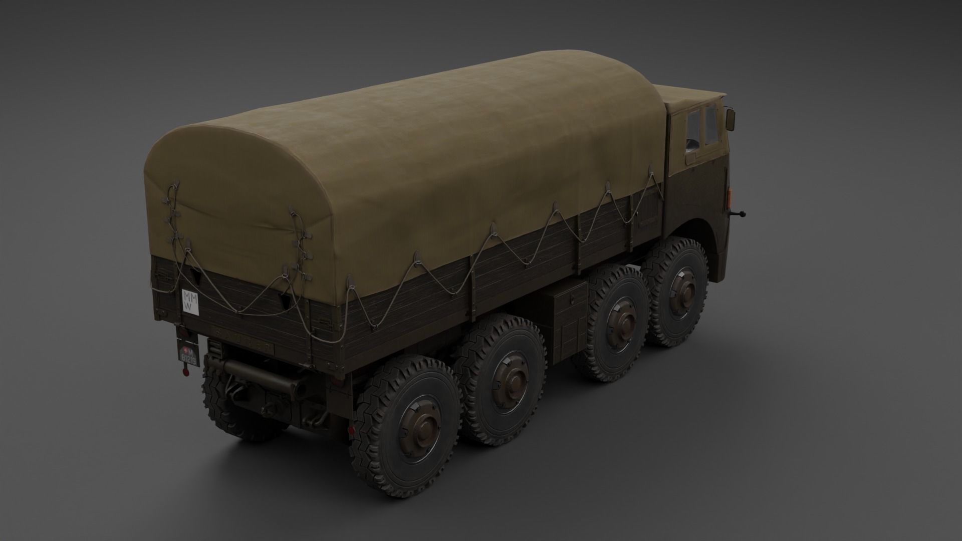 Saurer M8 8x8 Low-poly 3D model_27