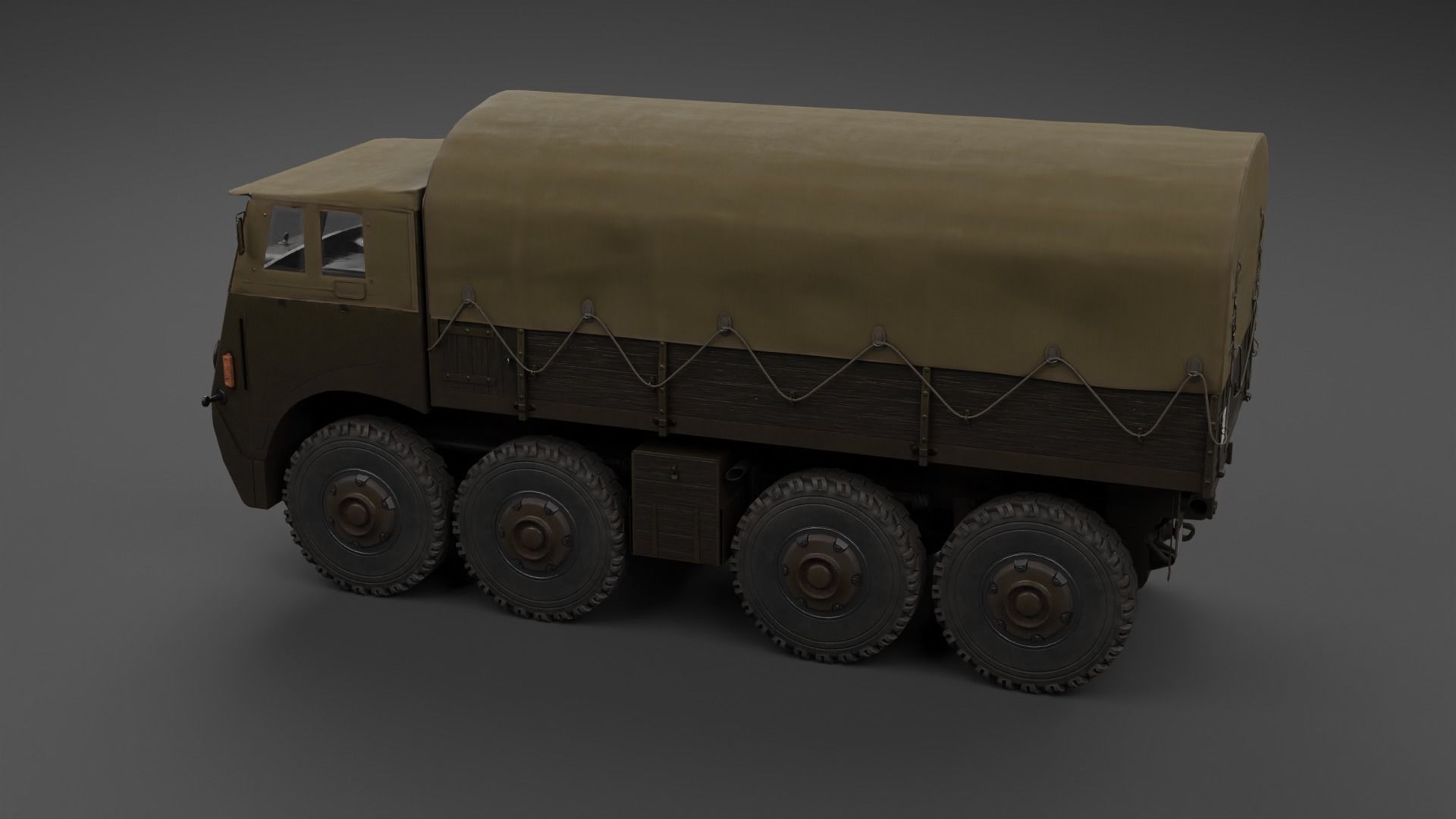 Saurer M8 8x8 Low-poly 3D model_30