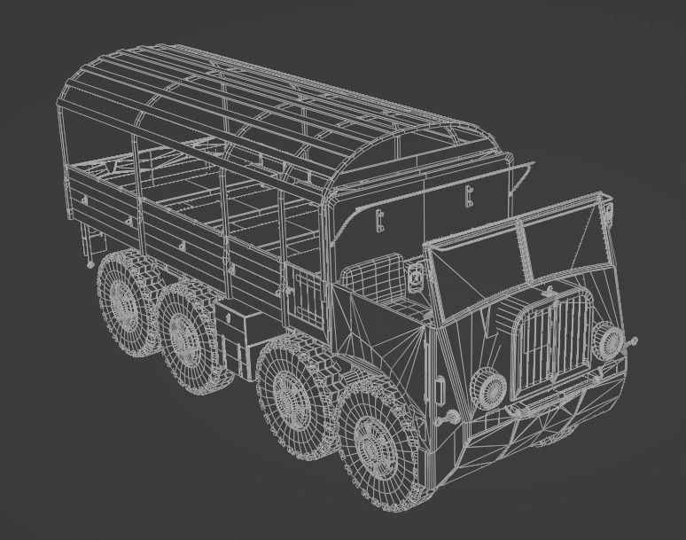 Saurer M8 8x8 Low-poly 3D model_17