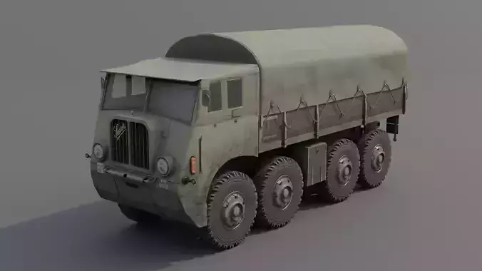 Saurer M8 8x8  Low-poly 3D model