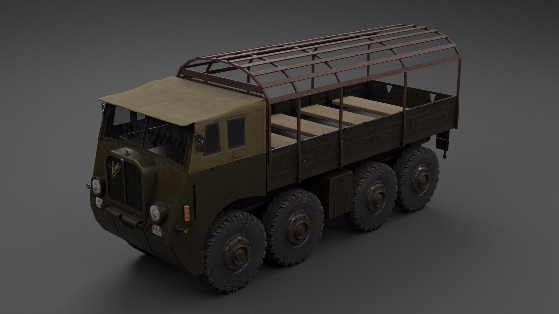 Saurer M8 8x8 Low-poly 3D model_18