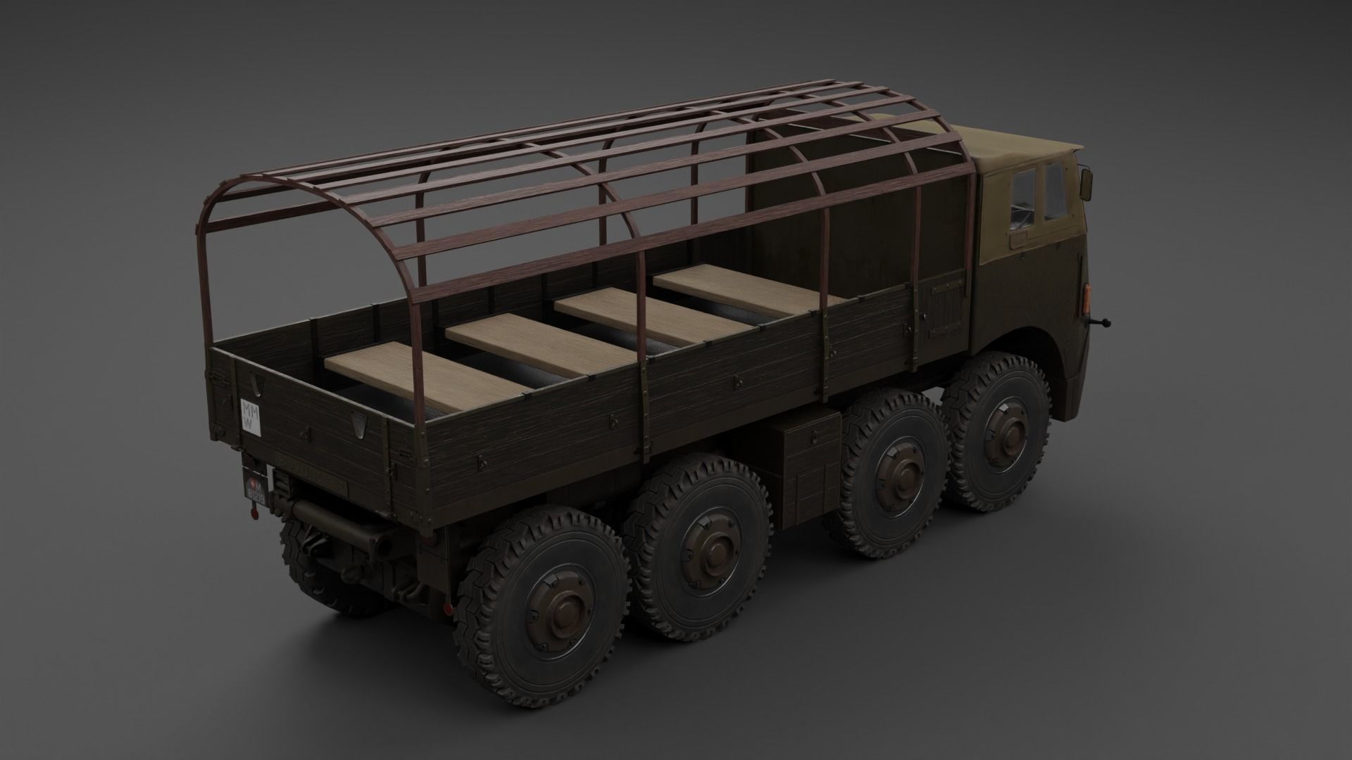 Saurer M8 8x8 Low-poly 3D model_20