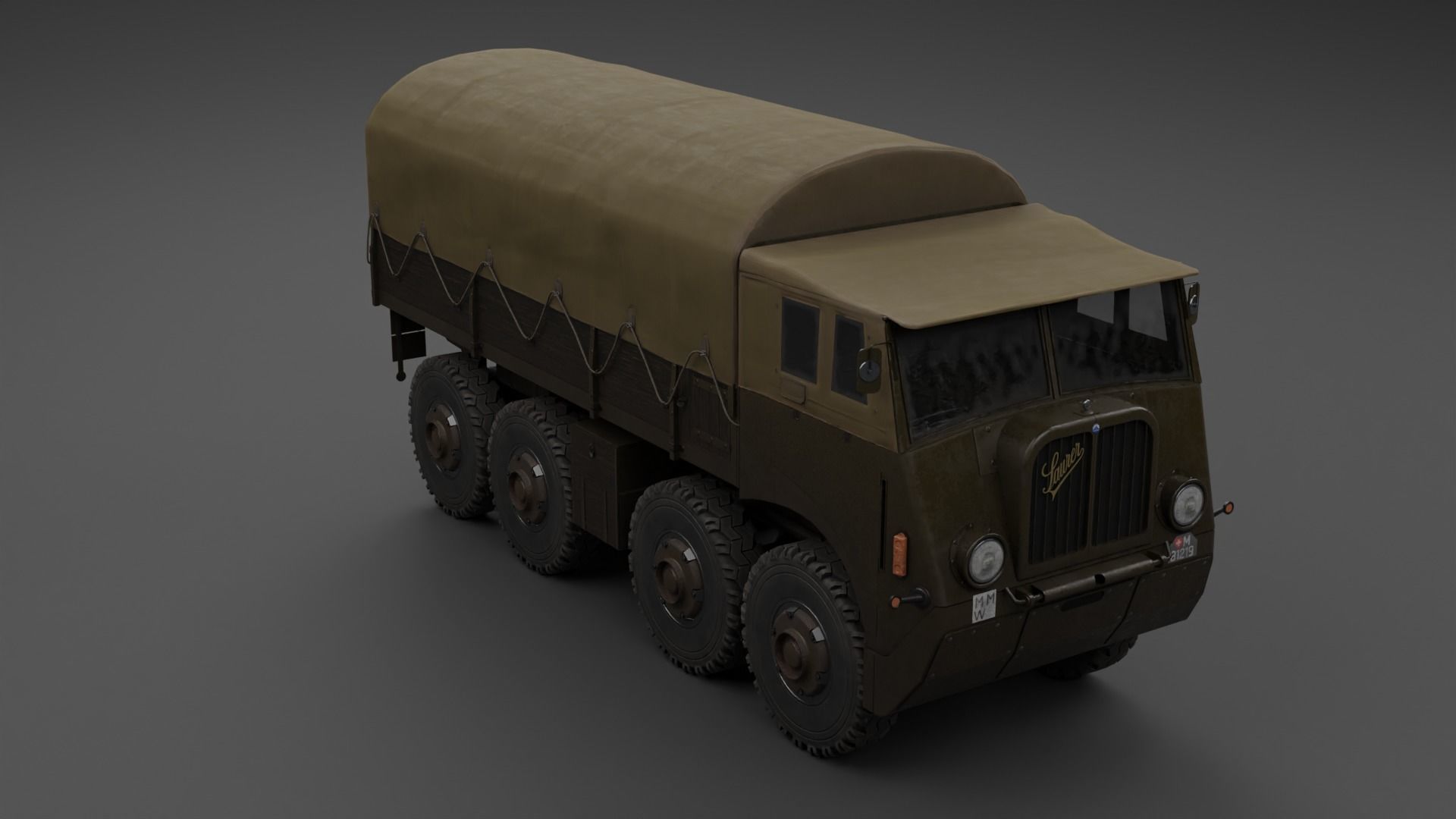 Saurer M8 8x8 Low-poly 3D model_24