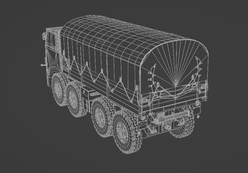 Saurer M8 8x8 Low-poly 3D model_11