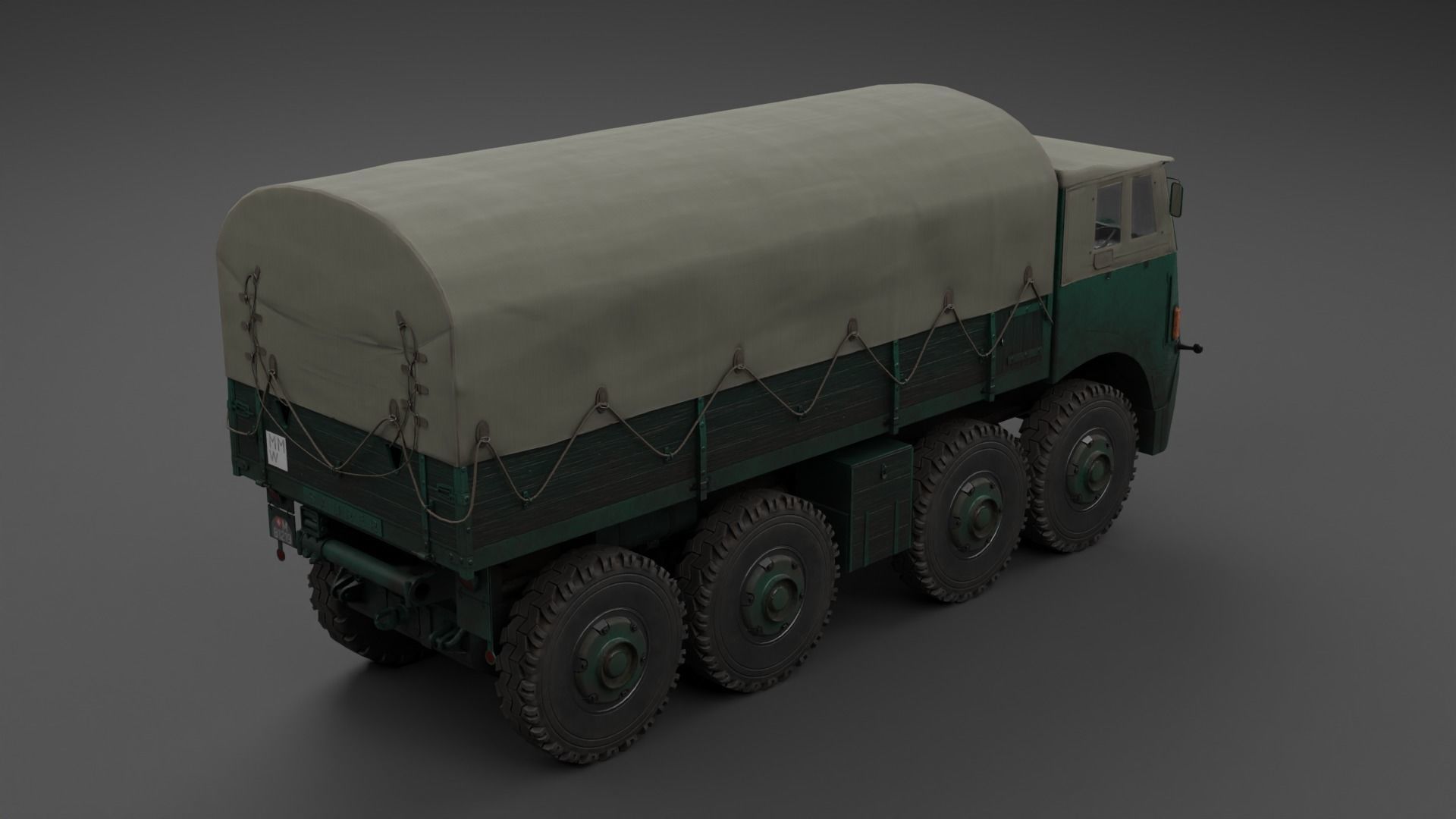 Saurer M8 8x8 Low-poly 3D model_4