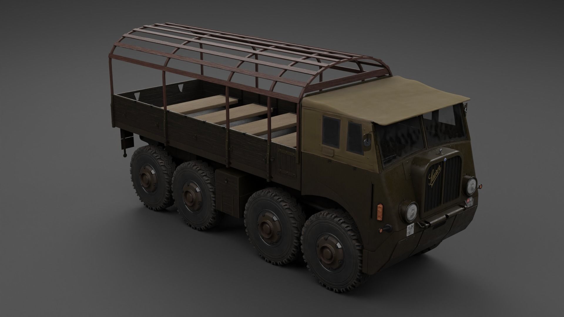 Saurer M8 8x8 Low-poly 3D model_19