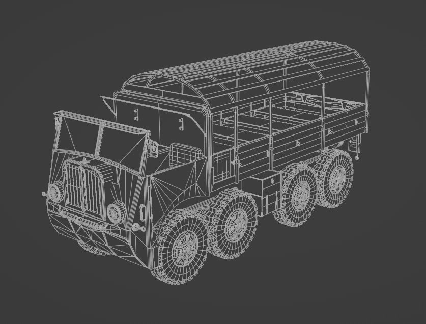 Saurer M8 8x8 Low-poly 3D model_16
