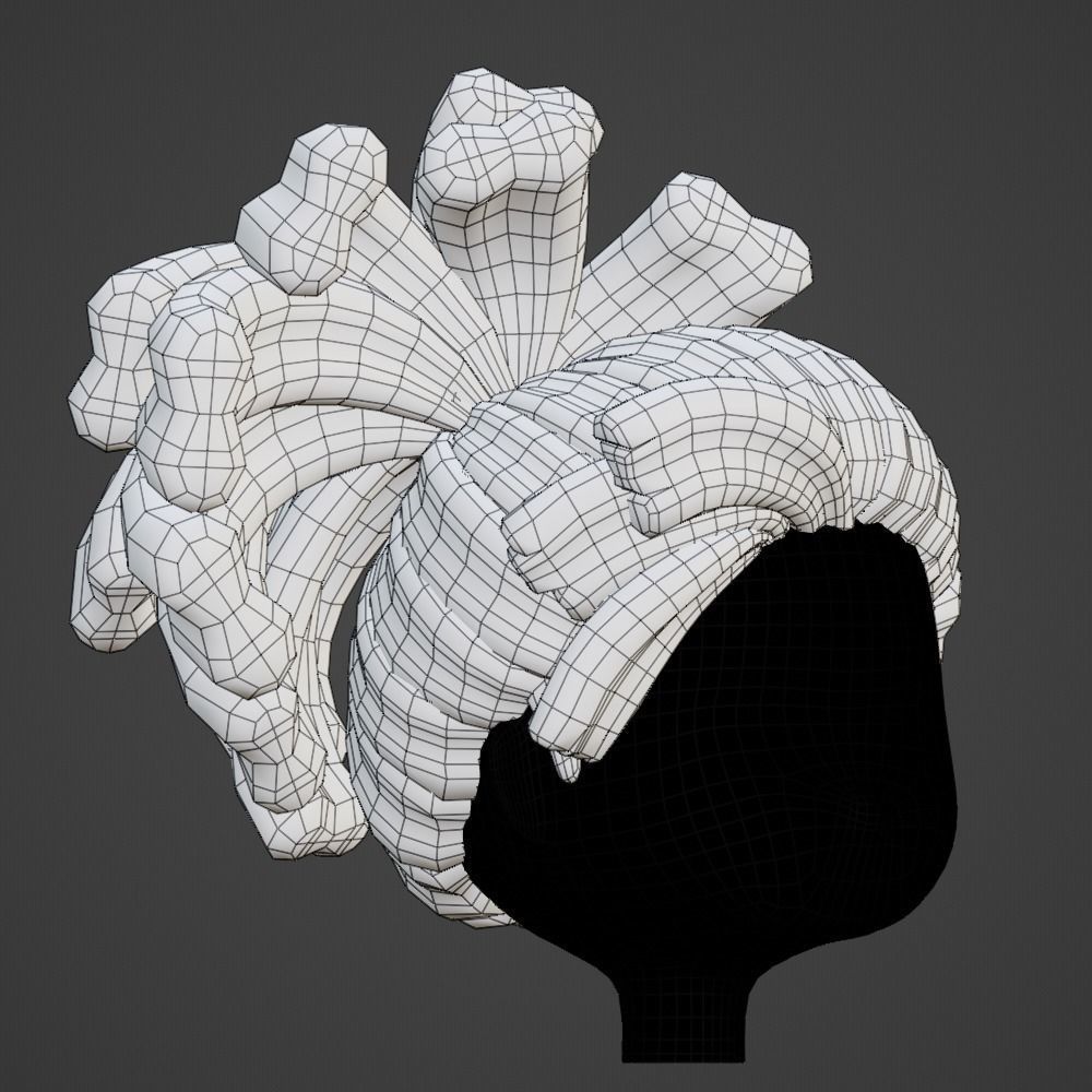 Hair style female 18 3D model_4