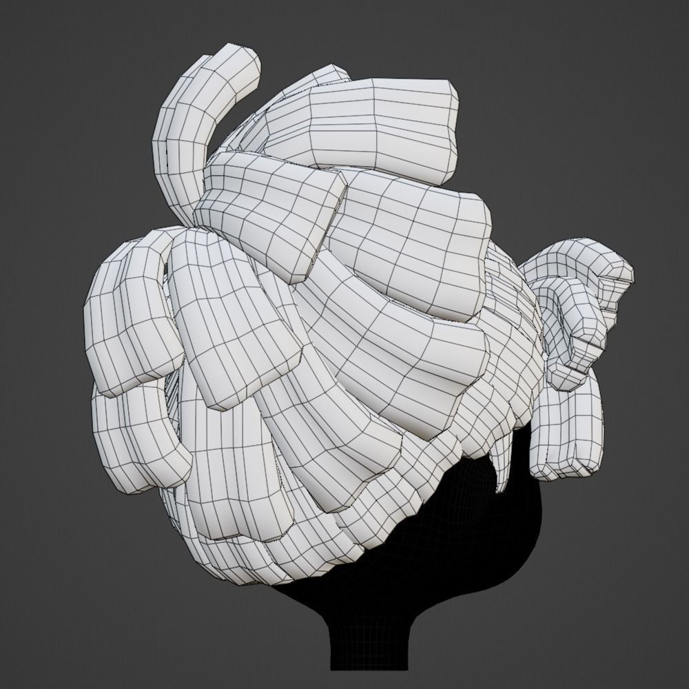 Hair style female 18 3D model_8