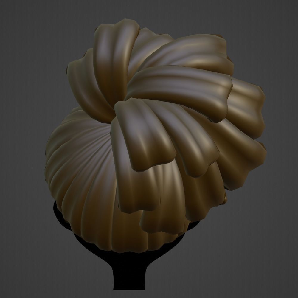 Hair style female 18 3D model_9